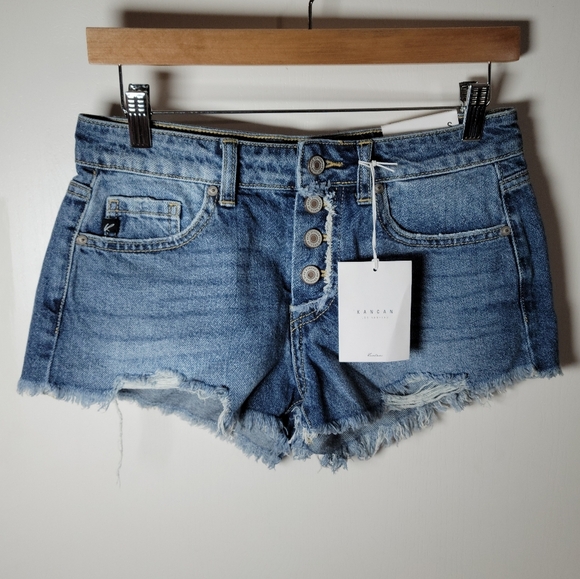 KanCan Midrise Button Fly Shorts | Size Small | NWT | Summer Shorts - Picture 1 of 8